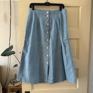 Madewell blue denim skirt